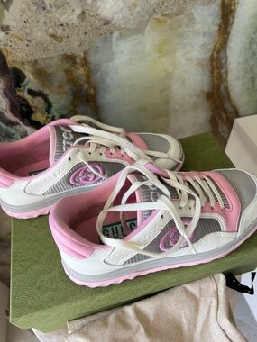 Gucci MAC80 sneaker ‘White Grey Pink’. Size 36.5 (fits size US 7)